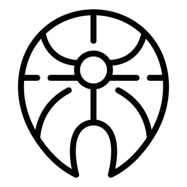 Spor beslenme balık dilimi simgesi, özet tarzı