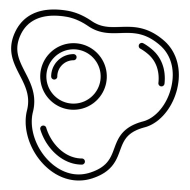 Spor besleyici sahanda yumurta ikonu, taslak tarzı.