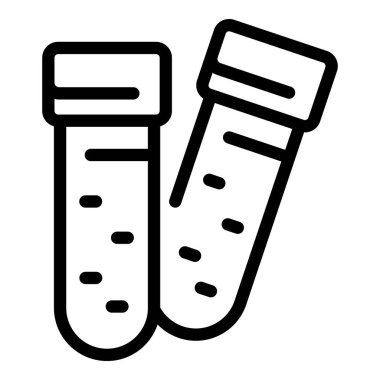 Spor beslenme test tüpleri simgesi, özet biçimi