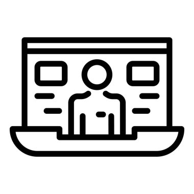 Dizüstü bilgisayar canlı haber simgesi, özet biçimi