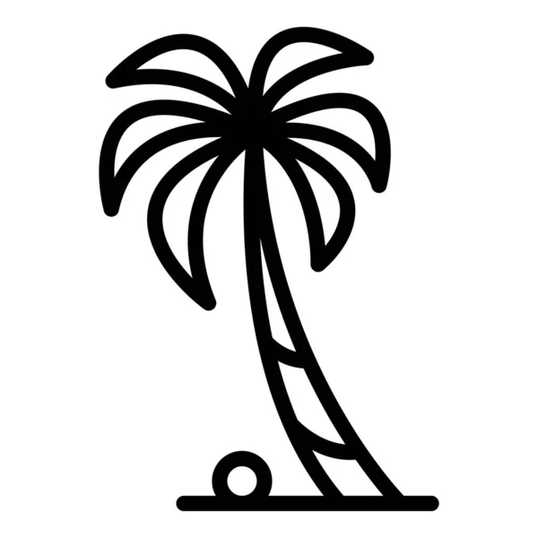 Palm tree icoon, outline stijl — Stockvector