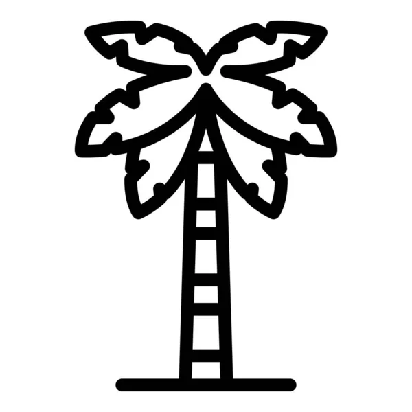 Letnia ikona palmy, szkic stylu — Wektor stockowy