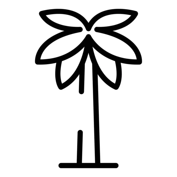 Калифорнийская иконка пальмы, стиль контура — стоковый вектор