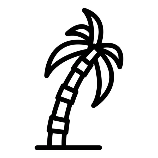 Icono de palmera ecológica, estilo de contorno — Vector de stock