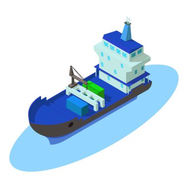 Deniz taşımacılığı simgesi, izometrik biçim