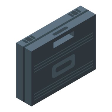 Bisiklet tamir aracı kutusu simgesi, izometrik biçim