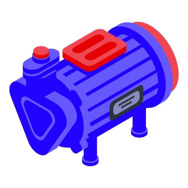 Sanayi pompası simgesi, izometrik biçim