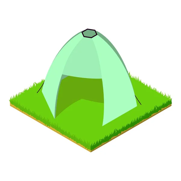 Иконка палатки для экскурсий, изометрический стиль — стоковый вектор
