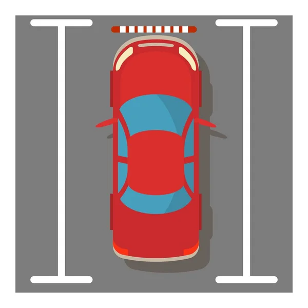 Icône de voiture rouge, style isométrique — Image vectorielle