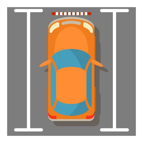 Icono naranja coche, estilo isométrico — Vector de stock