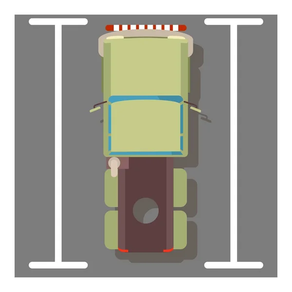 Icono de camión de plataforma plana, estilo isométrico — Archivo Imágenes Vectoriales