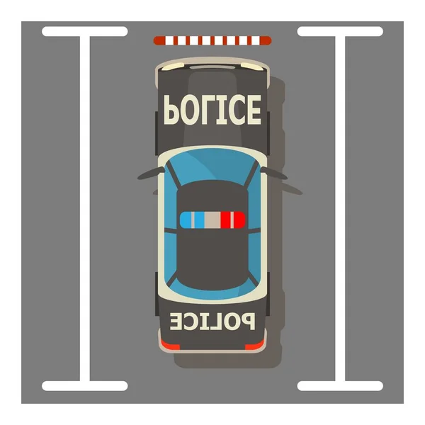 Icône de voiture de police, style isométrique — Image vectorielle