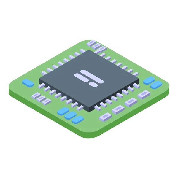 Tablet reparatie processor pictogram, isometrische stijl — Stockvector