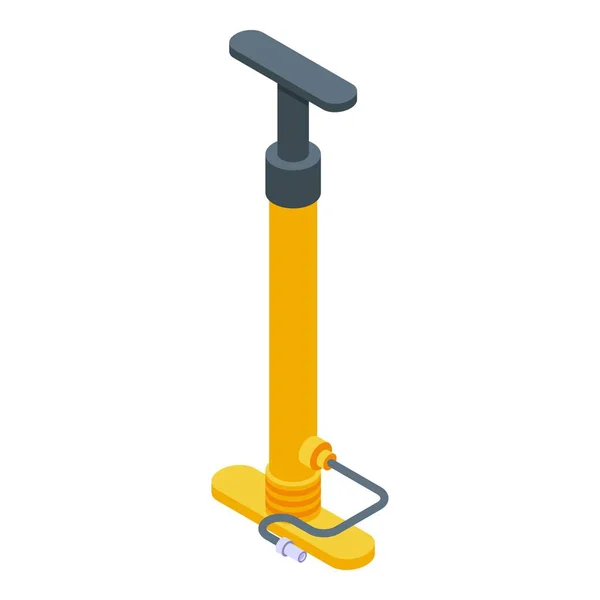 Bicycle repair pump icon, isometric style — Stock Vector