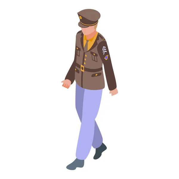 Ikona vojenské uniformy, izometrický styl — Stockový vektor