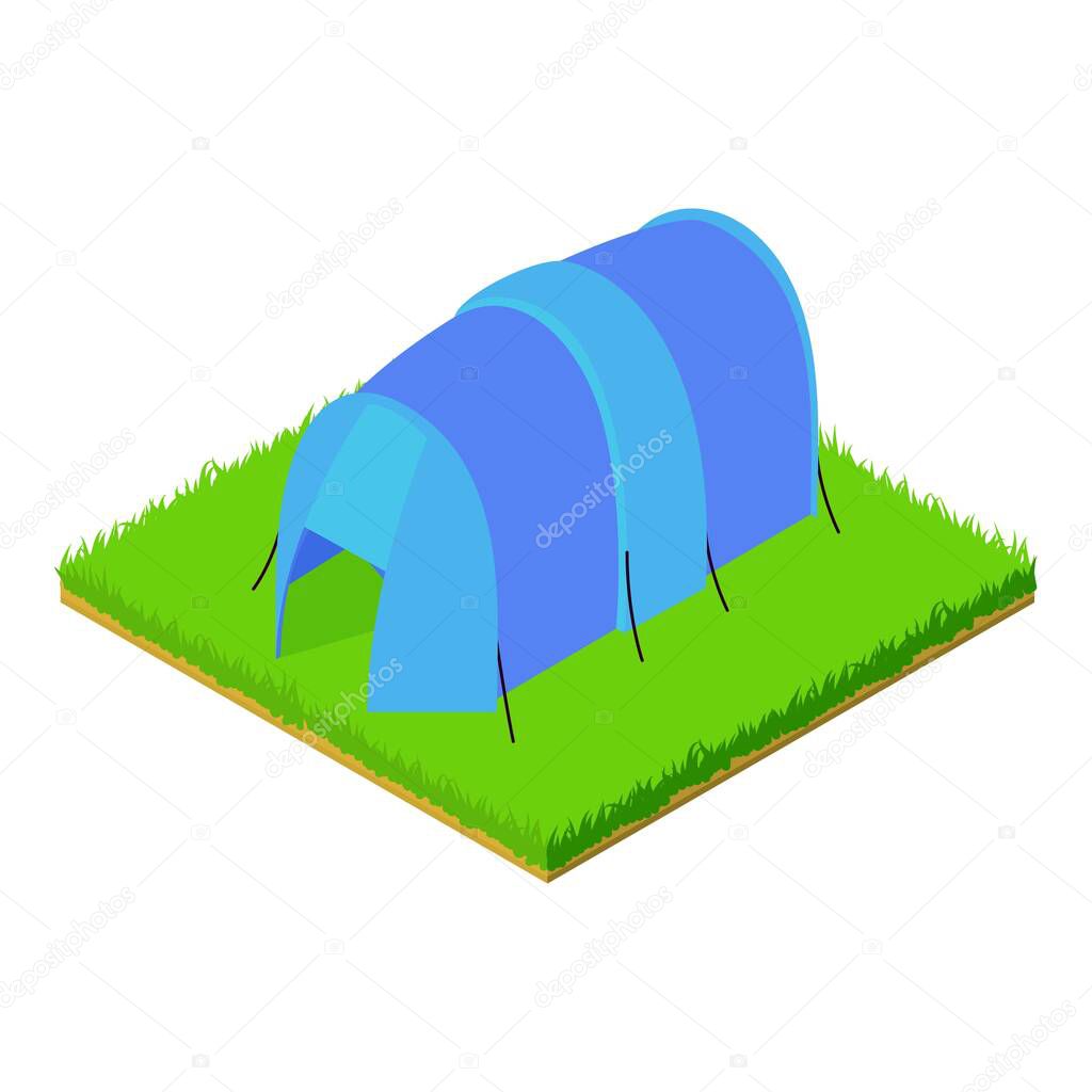 Tunnel tent icon, isometric style