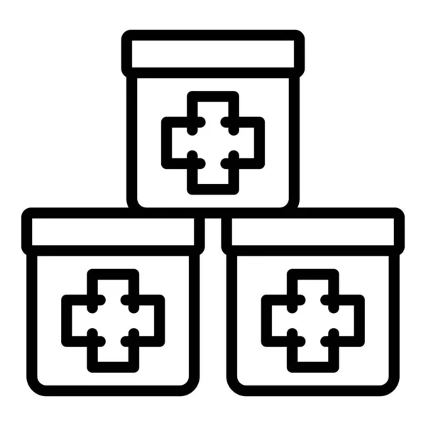 Medikamentenkisten-Symbol, Umriss-Stil — Stockvektor