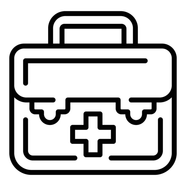 Doctor box icoon, omtrek stijl — Stockvector