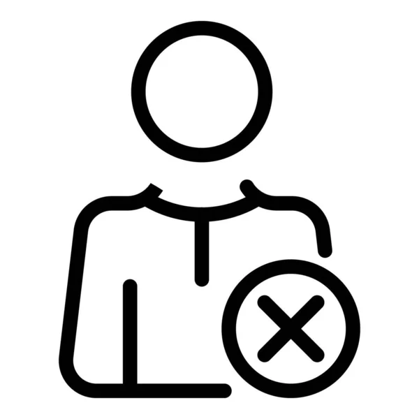 Verbod kandidaat-pictogram, omtrek stijl — Stockvector