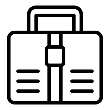 Kariyer evrak çantası simgesi, taslak biçimi