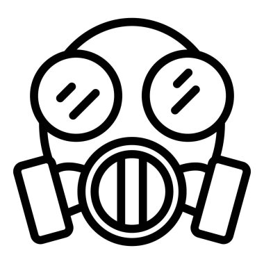 Askeri gaz maskesi simgesi, taslak biçimi