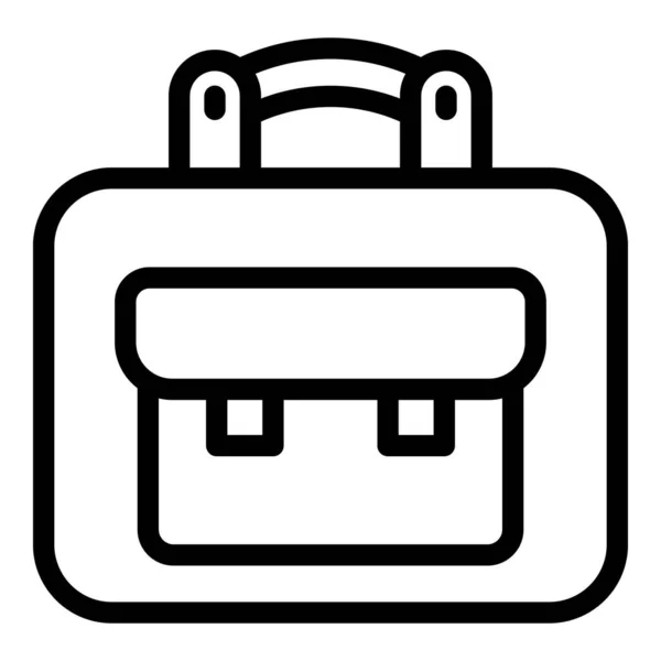 Briefcase icon, outline style — Stock Vector