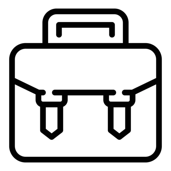 Піктограма шкільного портфеля, стиль контуру — стоковий вектор