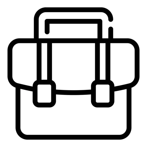 Portafolio icono del maletín, estilo de esquema — Vector de stock