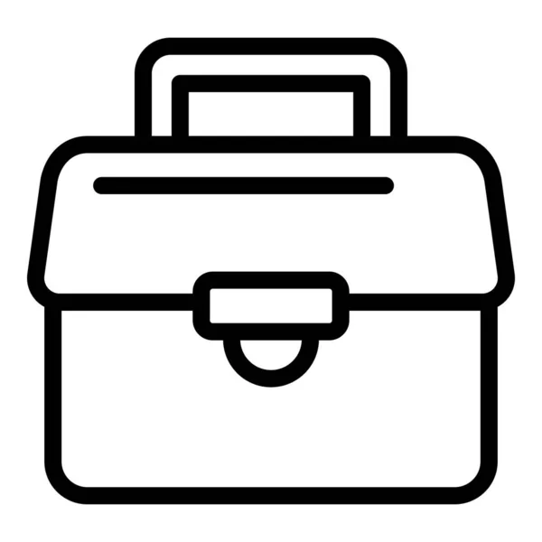 Deri evrak çantası simgesi, taslak biçimi — Stok Vektör