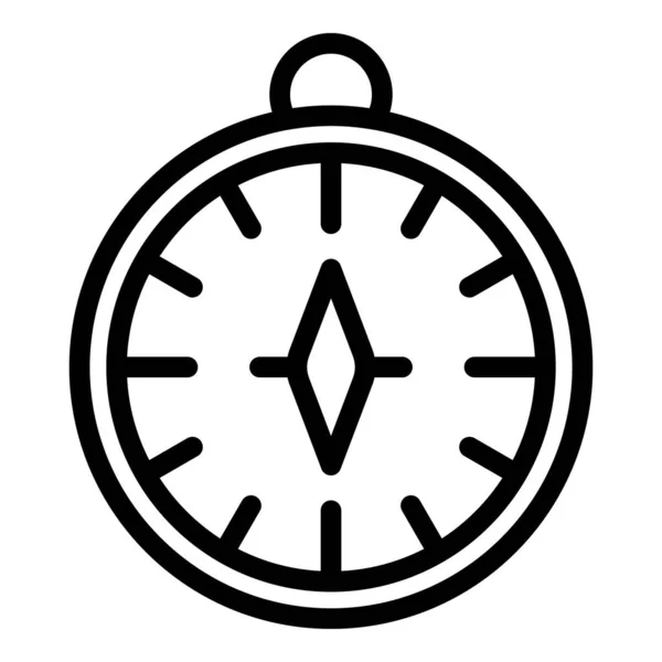 Kompas opportuniteit icoon, outline stijl — Stockvector