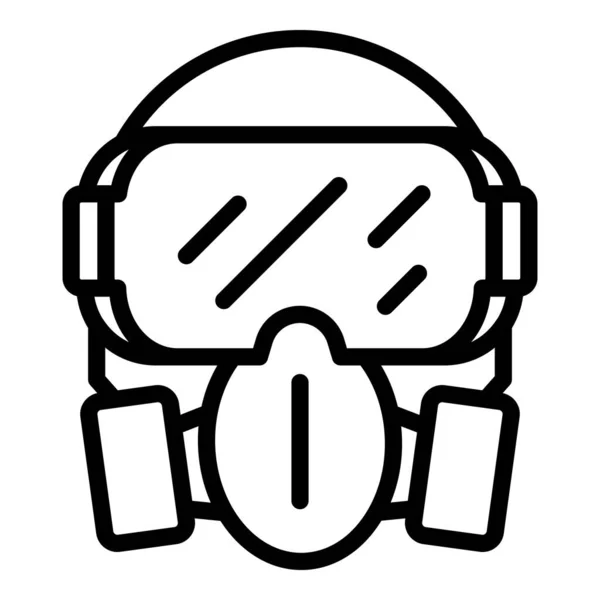 Icono de máscara química, estilo de contorno — Vector de stock