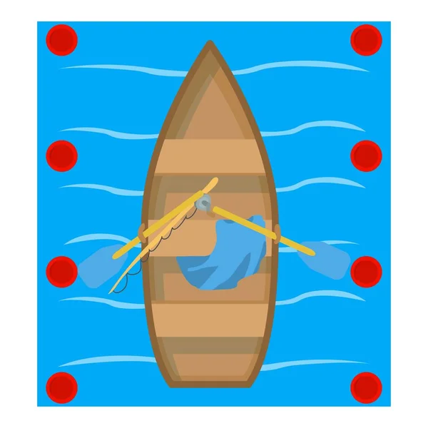 Fishing boat icon, isometric style — Stock Vector