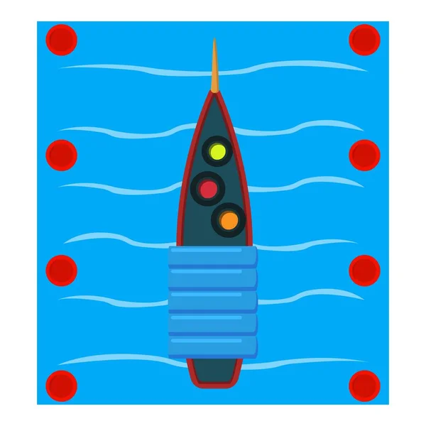 Значок пляжного човна, ізометричний стиль — стоковий вектор