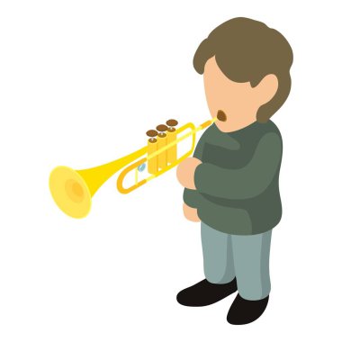 Trompetçi simgesi, izometrik biçim