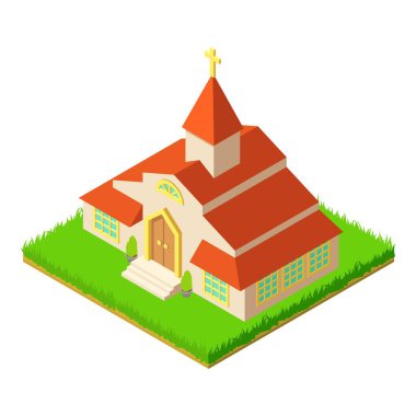 Kilise mimari simgesi, izometrik biçim