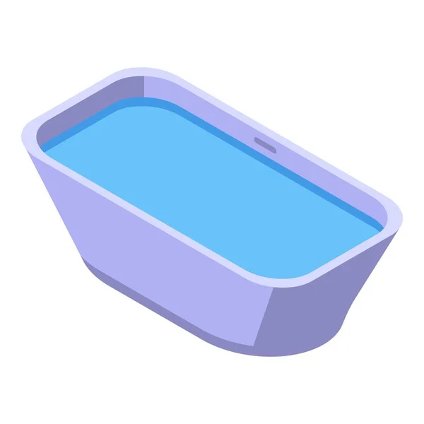 Water bathtub icon, isometric style — Stock Vector