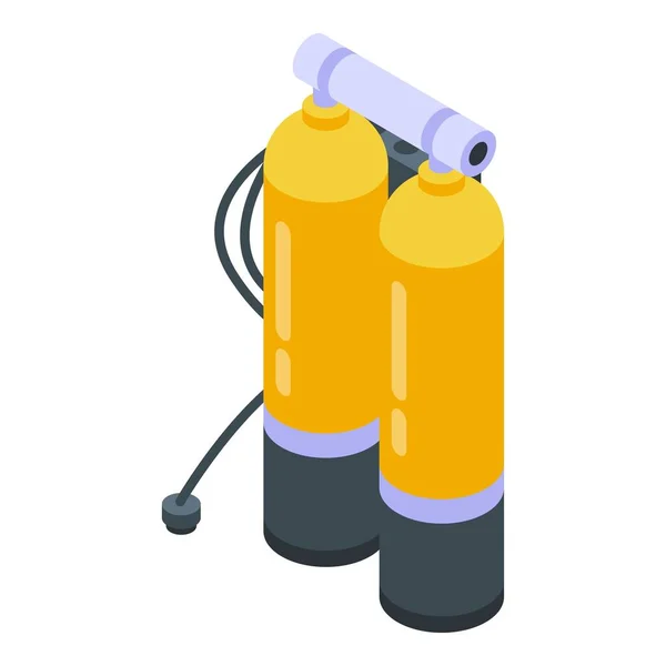 Diving oxygen balloons icon, isometric style — Stock Vector