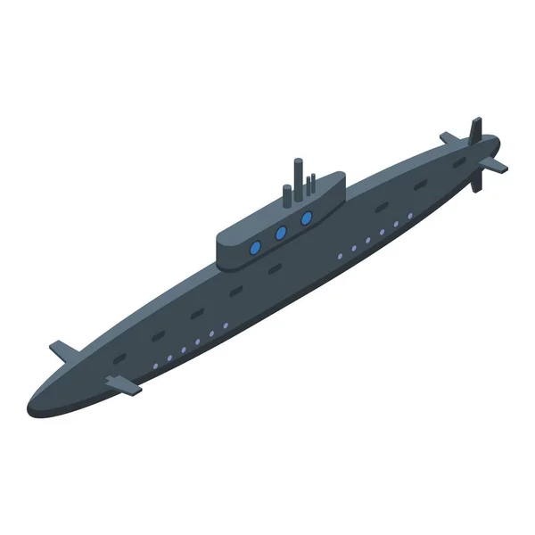 军用潜艇图标，等高型 — 图库矢量图片