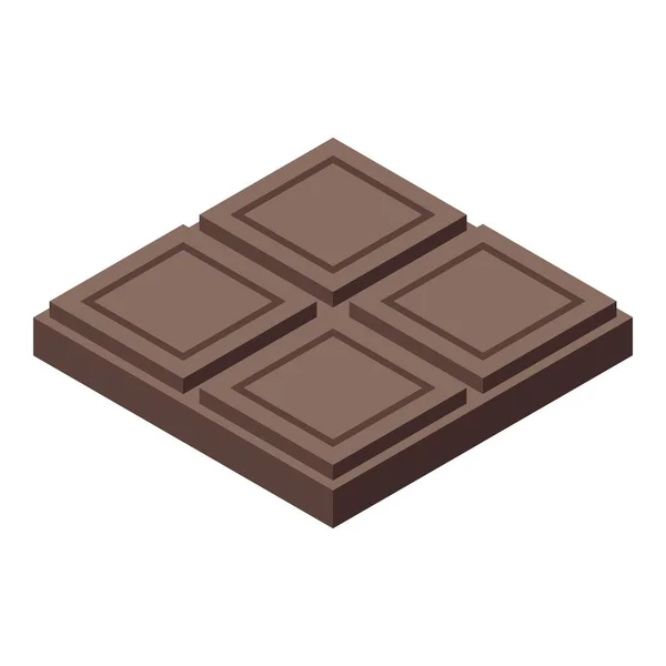 Icône de barre de pâte de chocolat, style isométrique — Image vectorielle