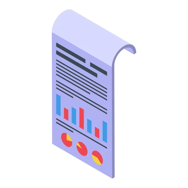 Grafik çizelgesi atama simgesi, izometrik biçim — Stok Vektör