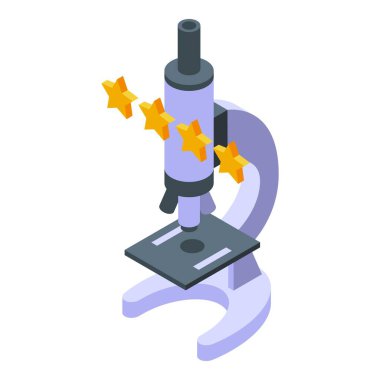 Mikroskop yıldızları simgesi, izometrik biçim