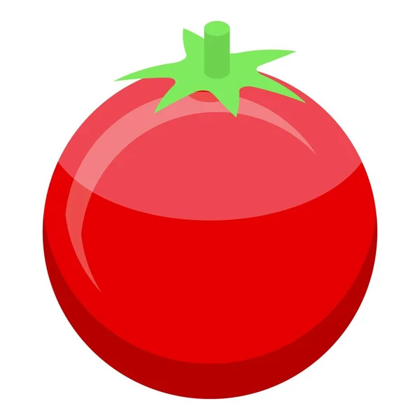 Icône tomate rouge saine, style isométrique — Image vectorielle