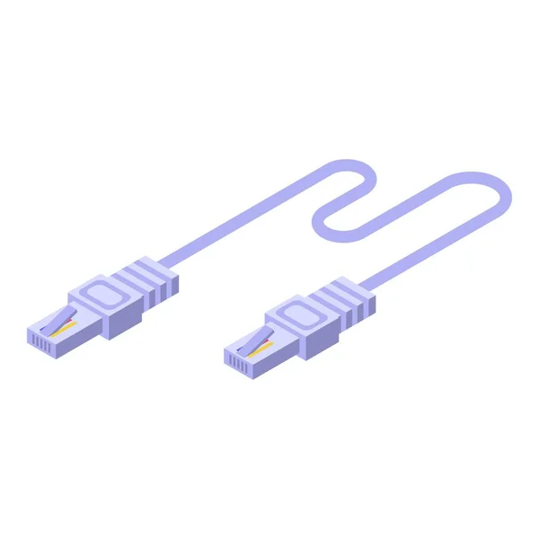 Internet lan kabel icoon, isometrische stijl — Stockvector