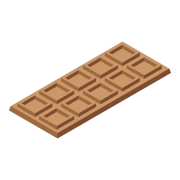 Ikon cokelat Swiss, gaya isometrik - Stok Vektor