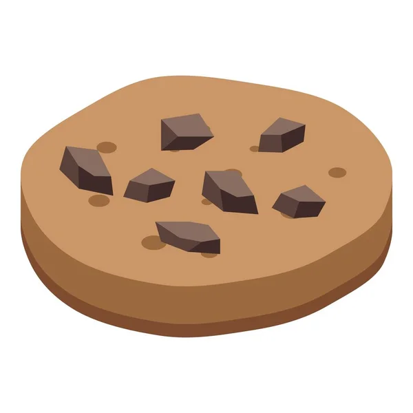 Chocoladekoekjes icoon, isometrische stijl — Stockvector