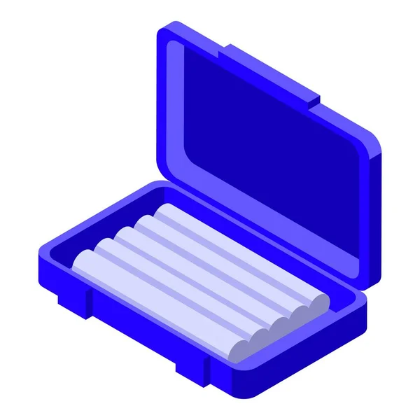 Icono de caja de frenos dentales, estilo isométrico — Vector de stock