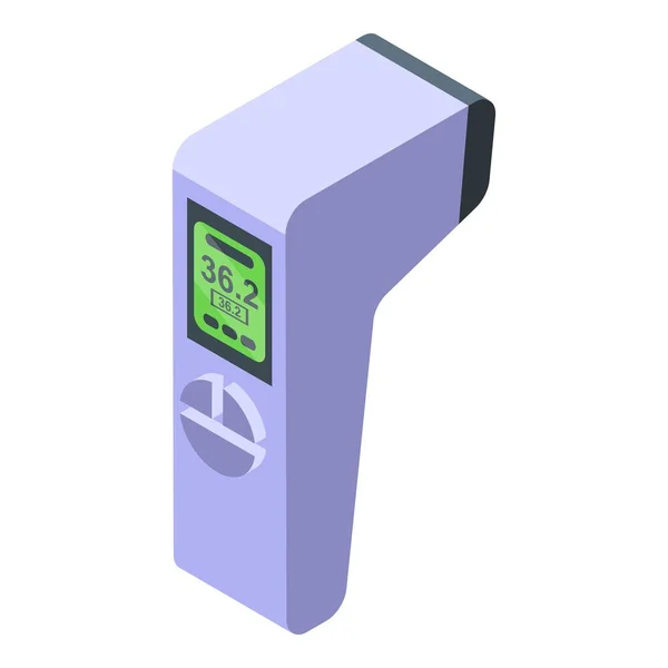 Digitales Thermometer-Symbol für Pistolen, isometrischer Stil — Stockvektor