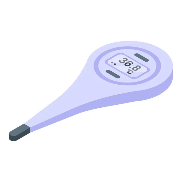 Icono moderno del termómetro digital, estilo isométrico — Vector de stock