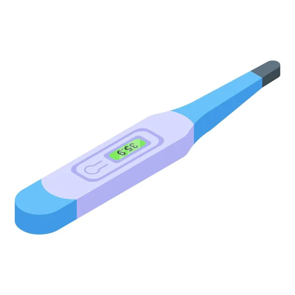Ikon termometer digital sehat, gaya isometrik - Stok Vektor