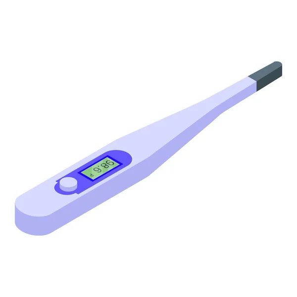 Instrumento ícone termômetro digital, estilo isométrico — Vetor de Stock